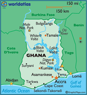 Ghana Political Map